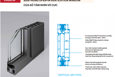 Cửa sổ tầm nhìn vô cực civro XVE65 IN