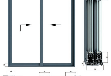 Hệ Cửa nhôm Gemwindow Legacy Model L - D134LS