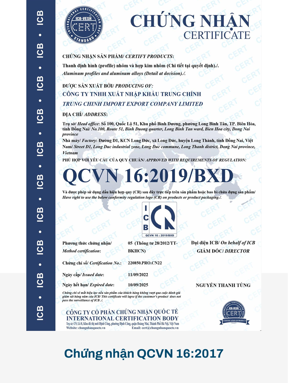 Chứng nhận QCVN 16:2017